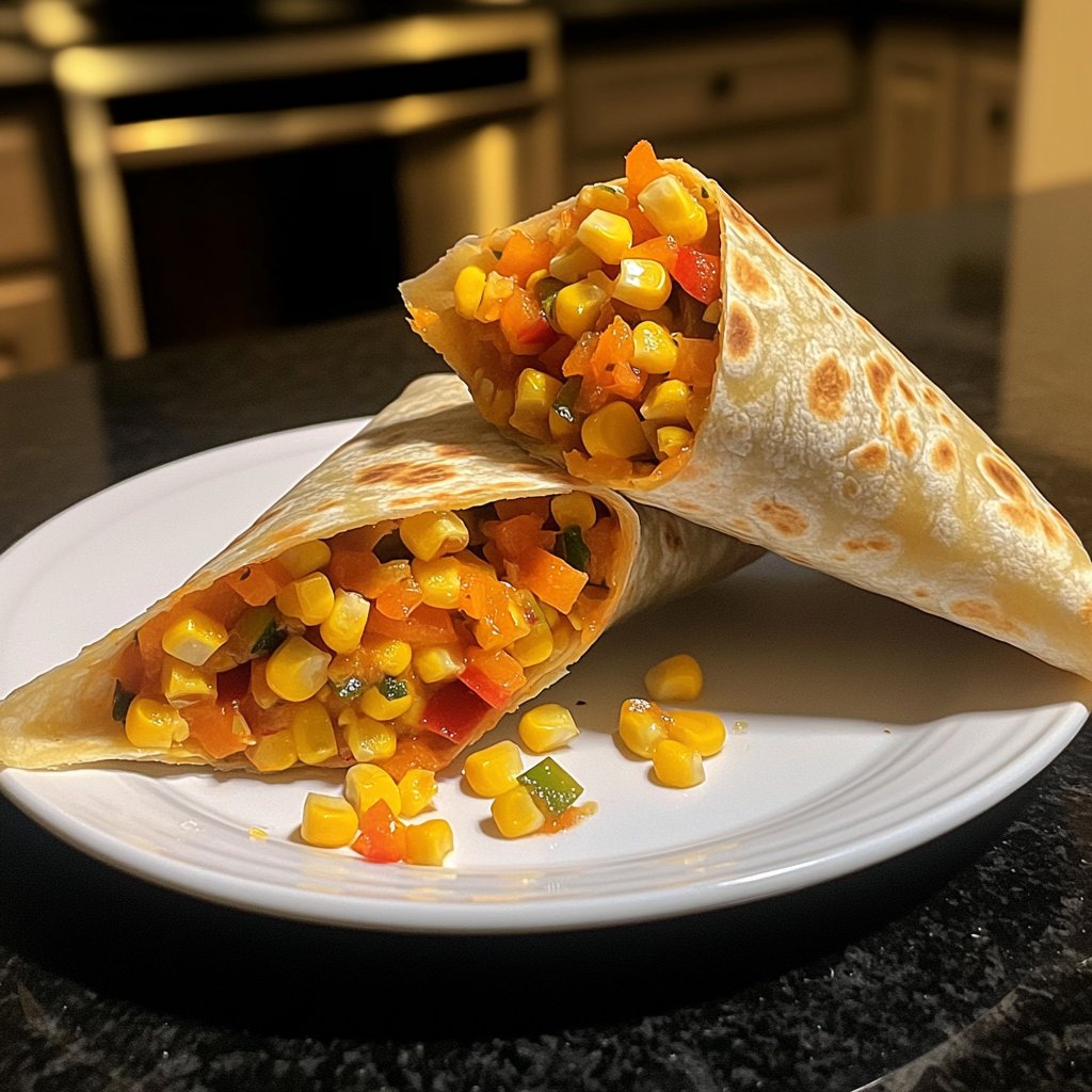 Wraps mit Mais und Paprika