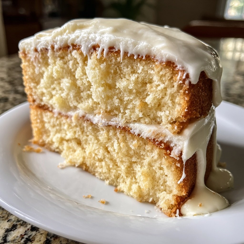 Geburtstagskuchen mit Vanillecreme
