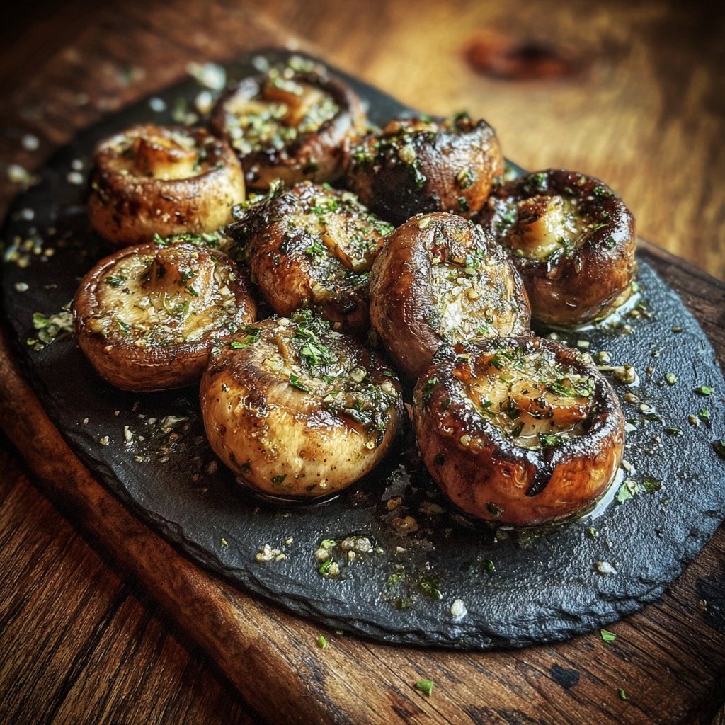 Knoblauch Champignons Als Grill Beilage