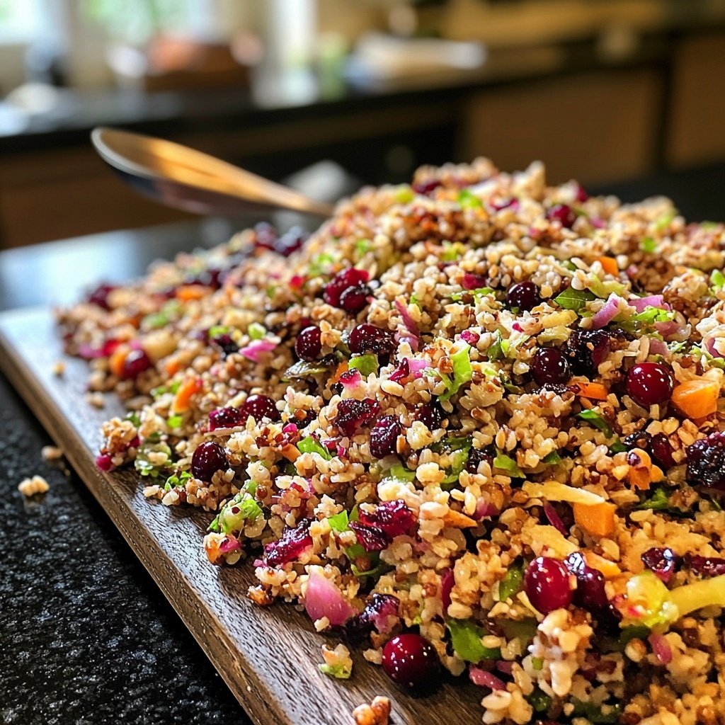 Herbstlicher Getreidesalat mit Cranberries