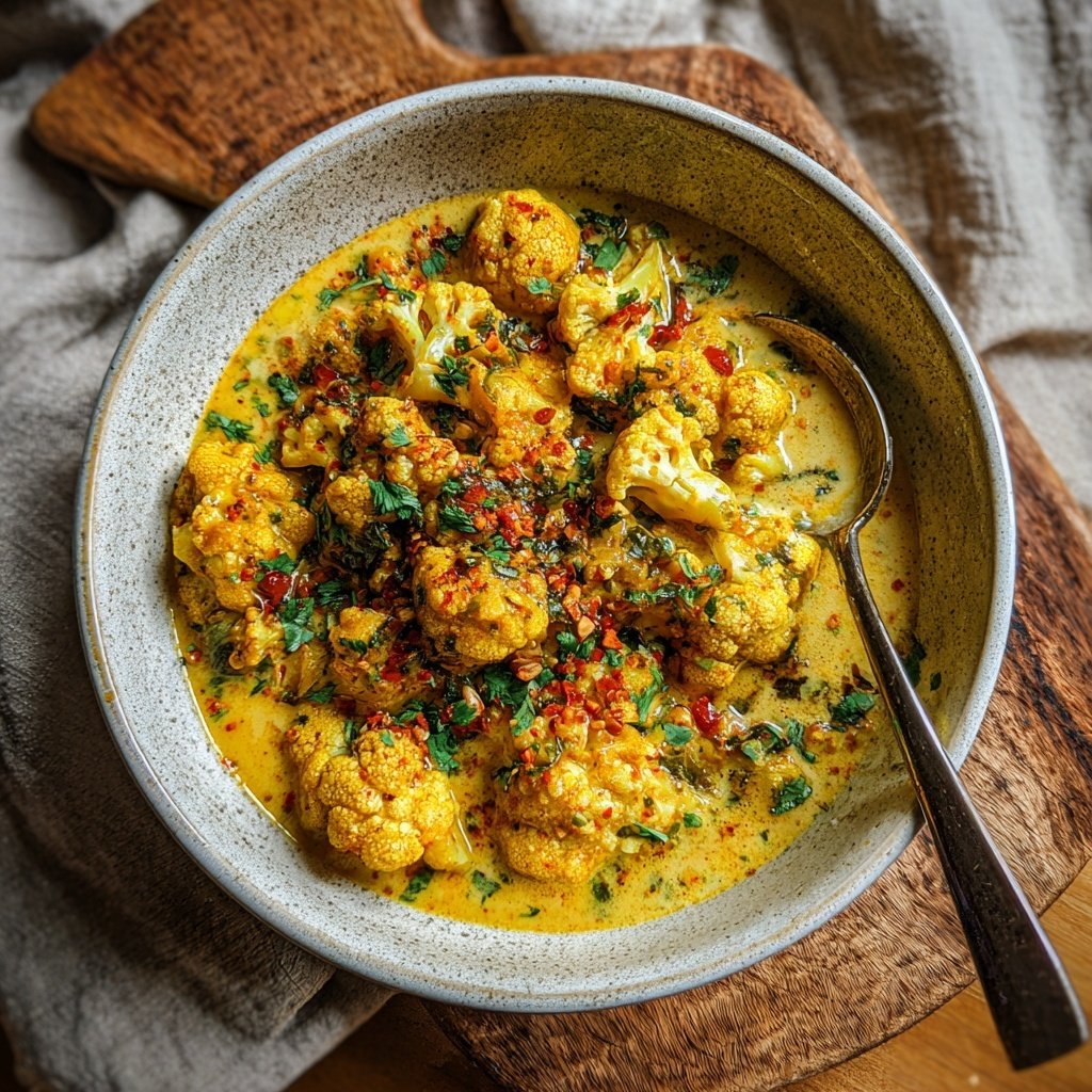 Blumenkohl Curry Mit Erdnussnote