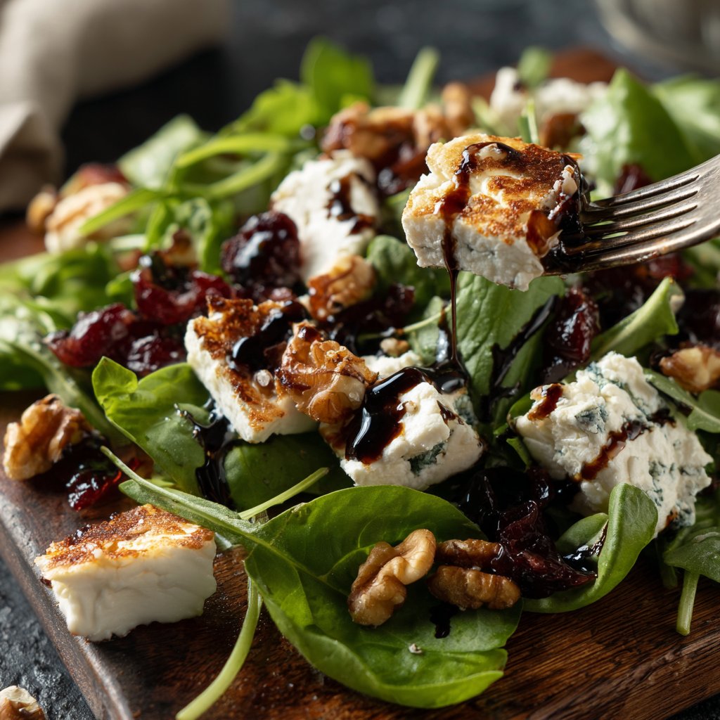 Salat mit Ziegenkäse und Walnüssen