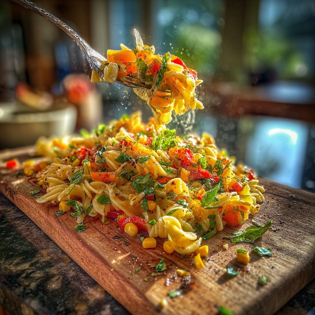 Bunter Nudelsalat Zum Grillen